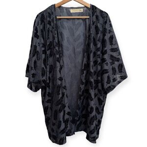 Magnolia South Velvet Burnout Kimono Cardigan Large